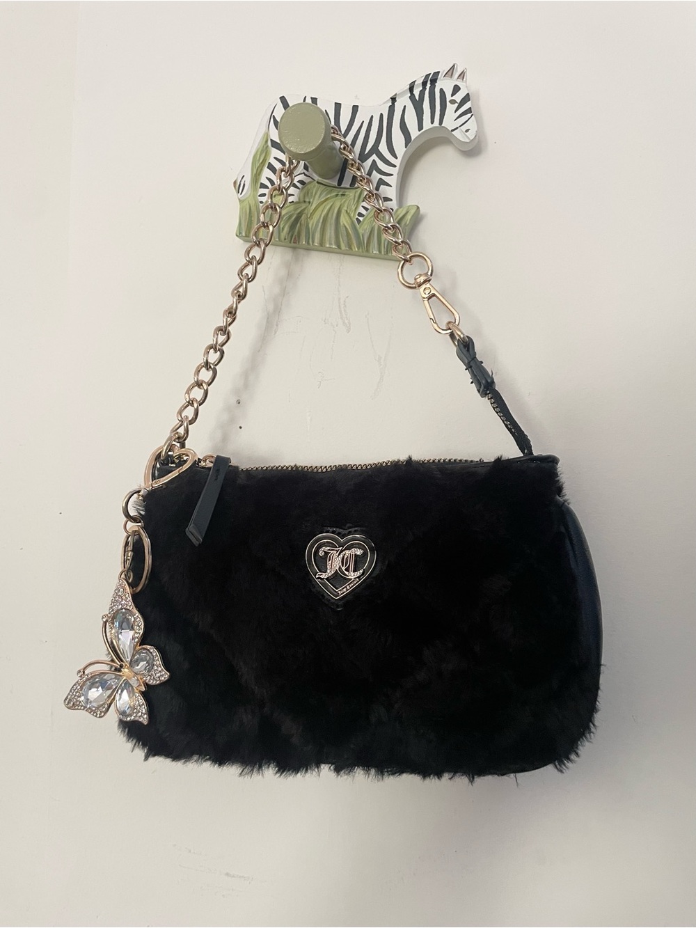 Juicy Couture black get cozy wristlet